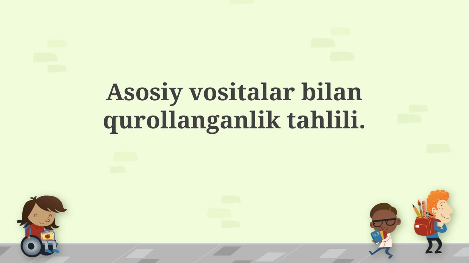 Asosiy vositalar bilan qurollanganlik tahlili