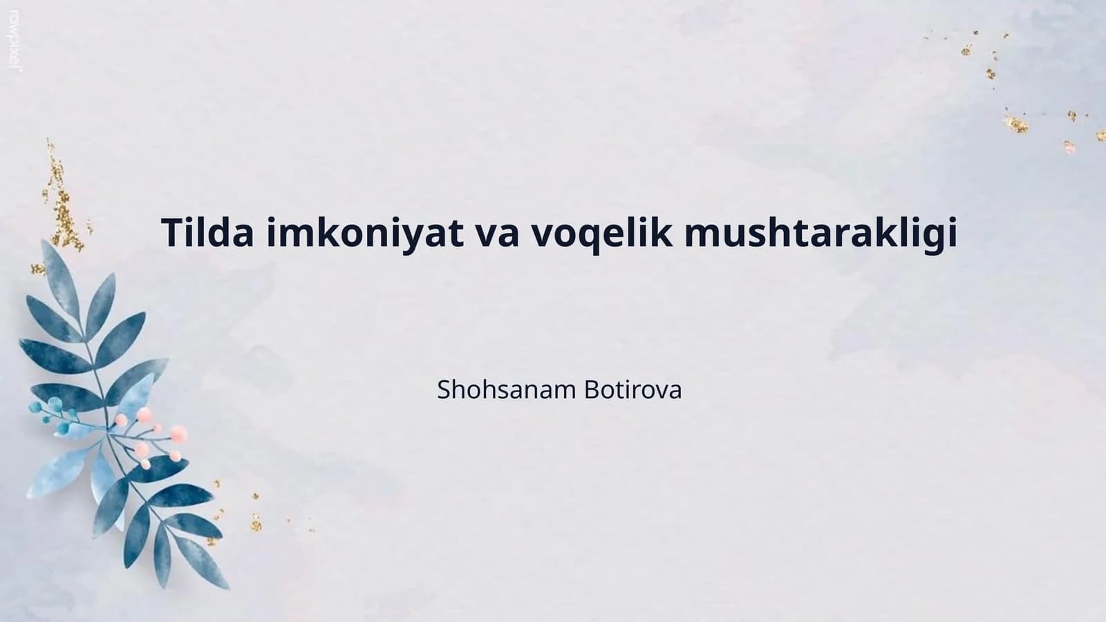 Tilda imkoniyat va voqelik mushtarakligi