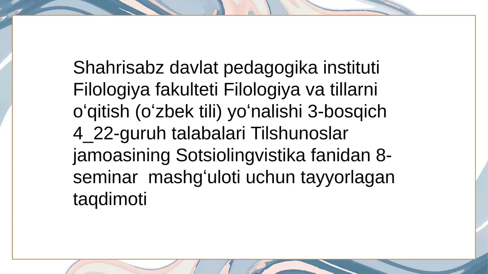 Shahrisabz davlat pedagogika instituti