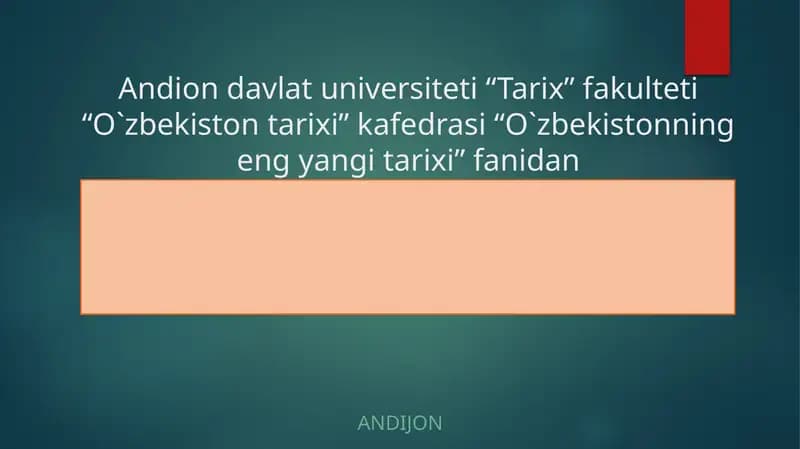 O‘zbekistonda demokratik, fuqarolik jamiyati asoslarining shakllanishi, amalga oshirilgan siyosiy islohotlar
