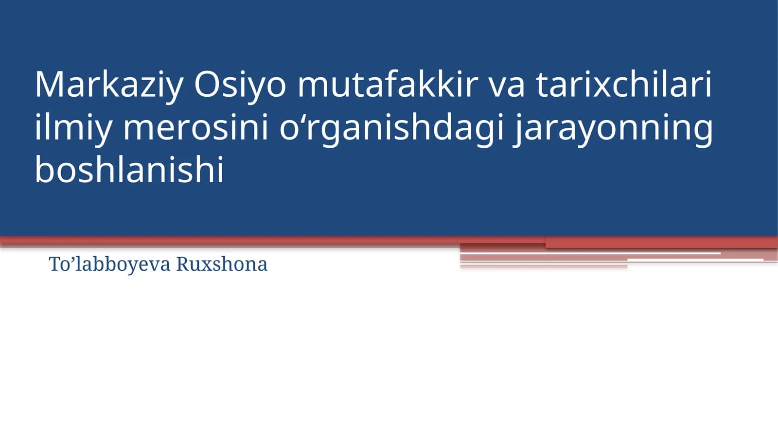 Oʻrta Osiyomutafakkirlari