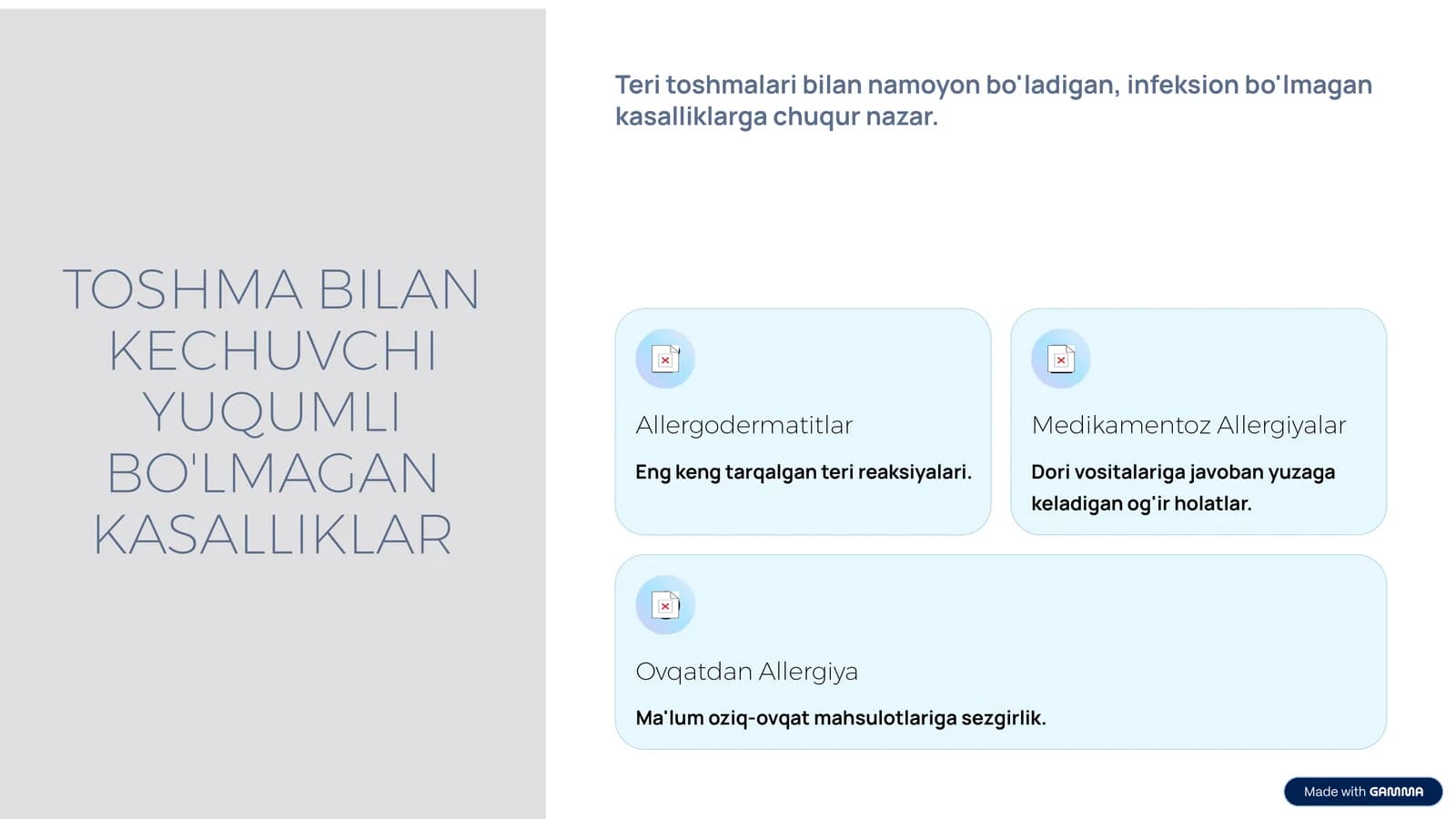 Allergodermatitlar Turlari va Sabablari