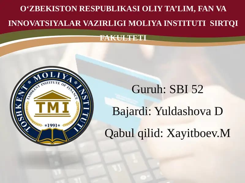 Auditorlik faoliyatining huquqiy asoslari