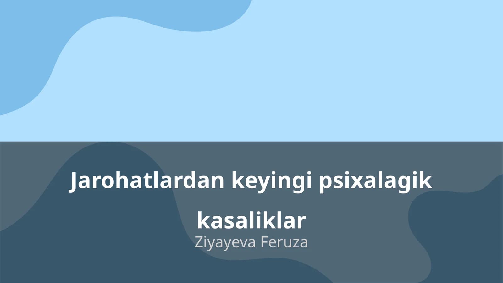 Jarohatlardan keyingi psixalagik kasaliklar