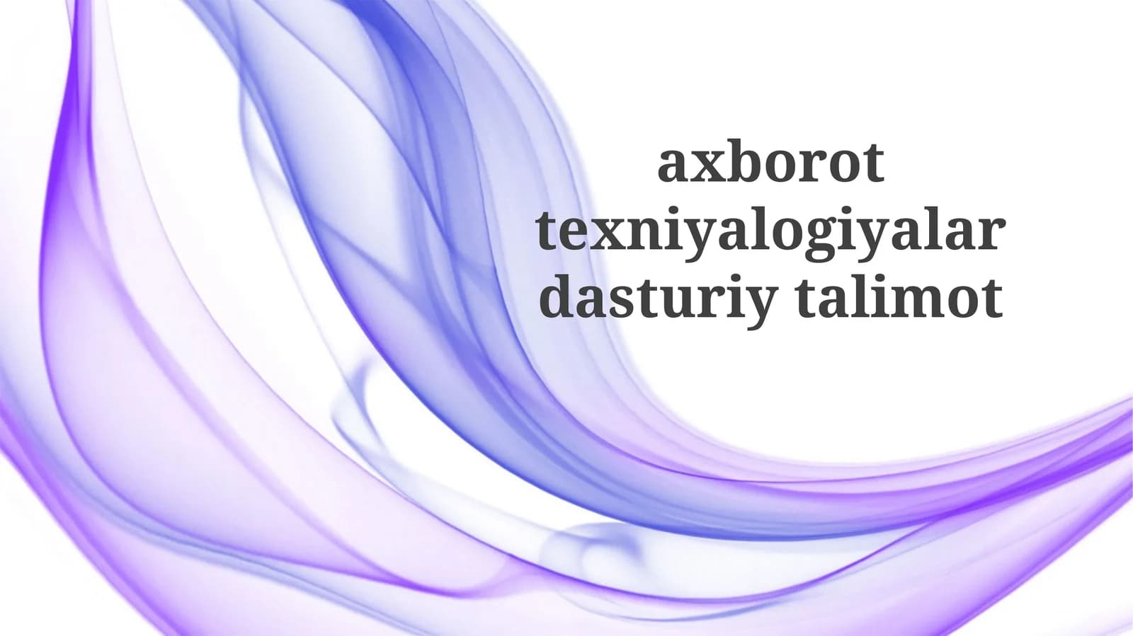 Zamonaviy texnologiyalar va o'quv uslublari