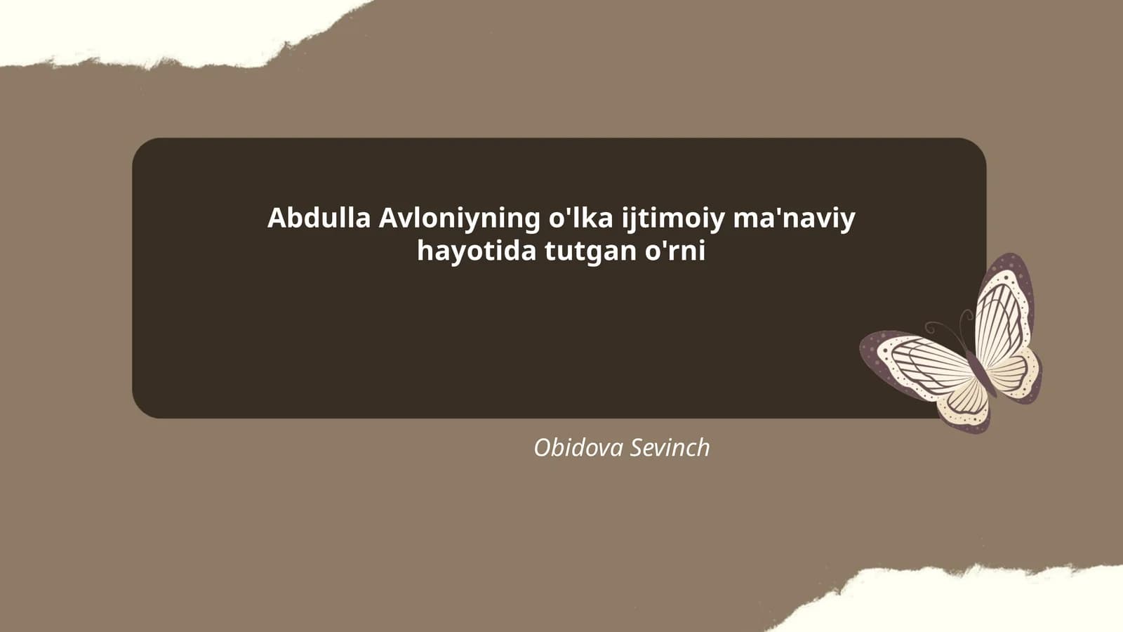 Abdulla Avloniy va o'zbek ma'rifatchiligi