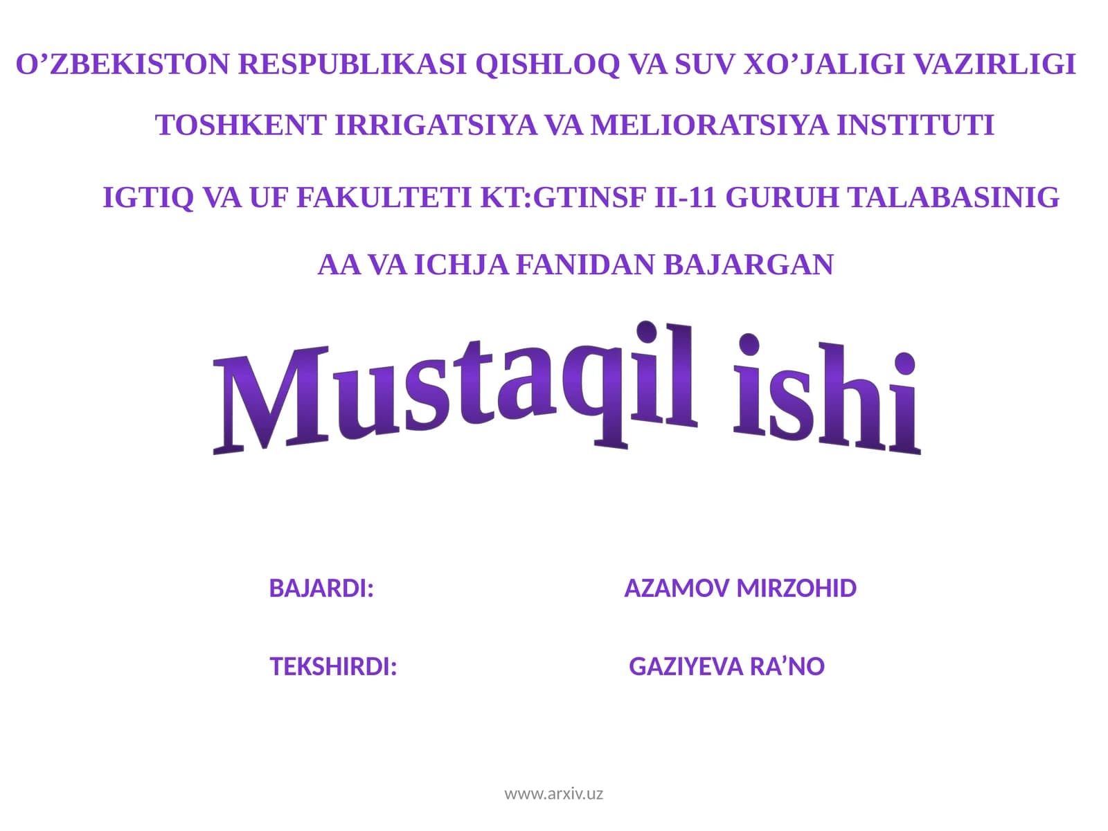 Mexanik suv ko'tarish usullari