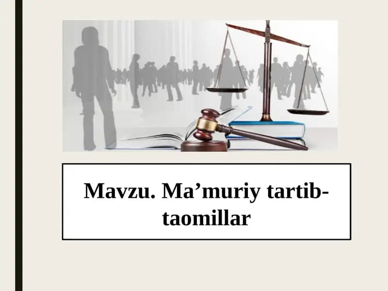 Ma’muriy tartib-taomillar
