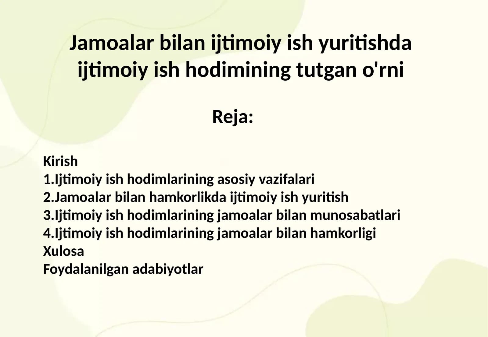 Ijtimoiy ish hodimlari jarayonlari