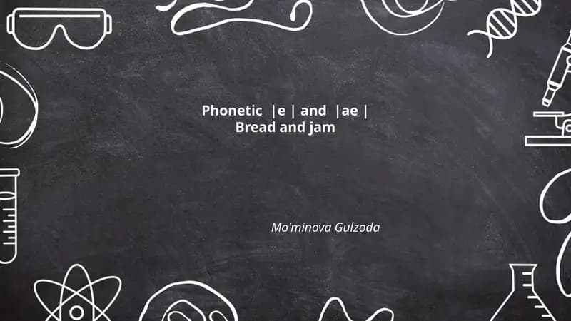 Contrastive pronunciation of |e| and |ae |