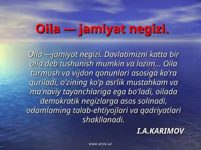 Oilashunoslik fanining maqsad va vazifalari