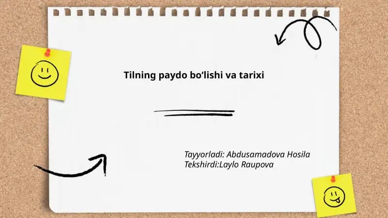 Tilning paydo boʻlishi va tarixi