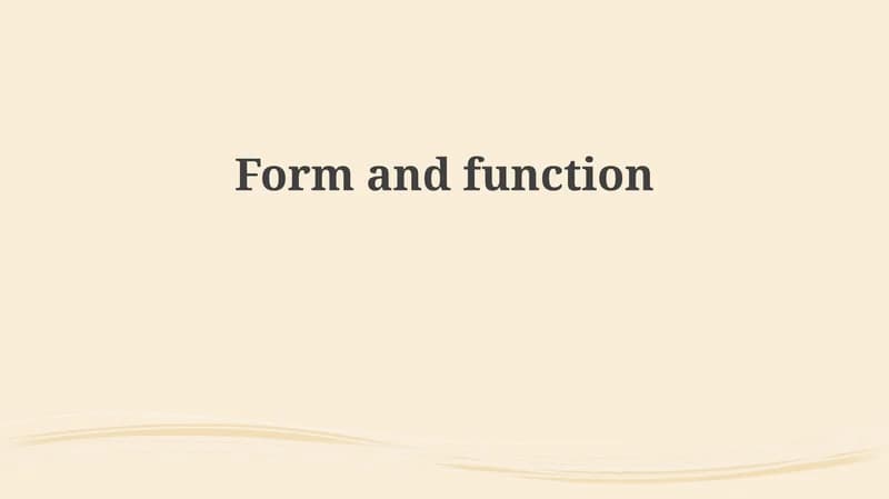 Form and Function
