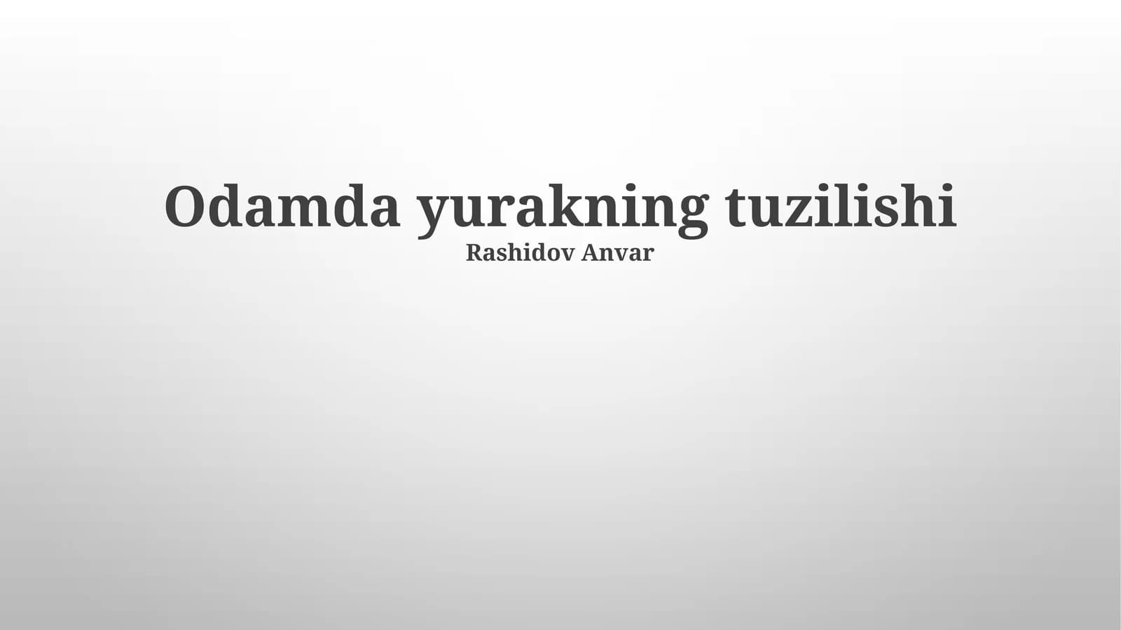 Yurakning Tuzilishi