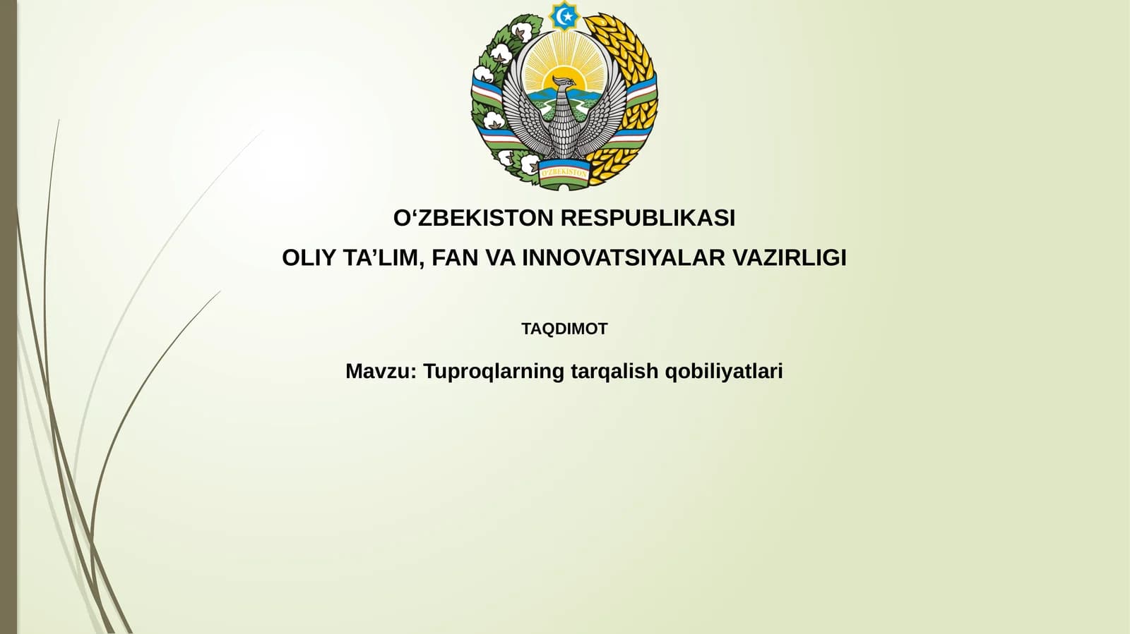 Tuproqlarning tarqalish qobiliyatlari