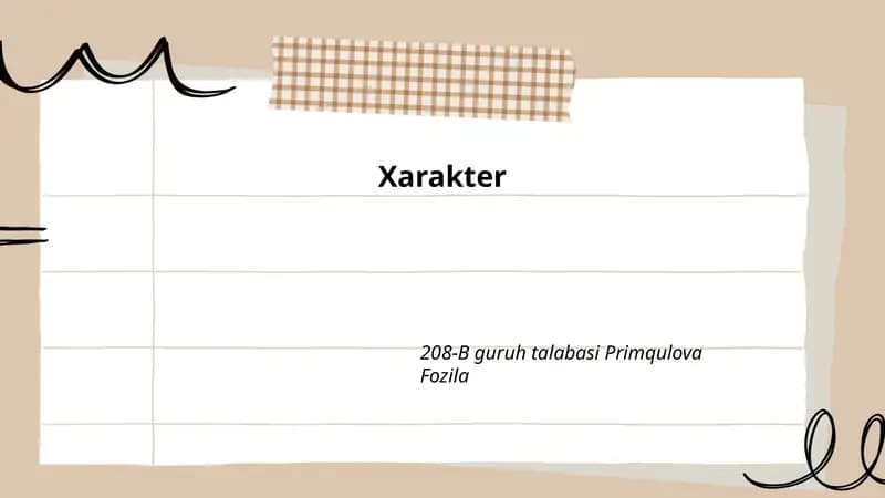 Xarakter