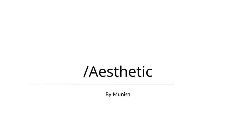Estetika