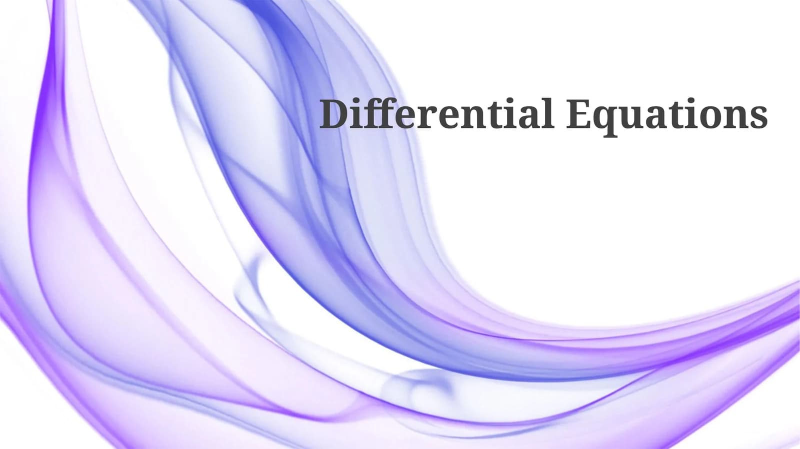 Differential Equations