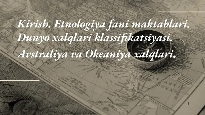 Etnologiya fani