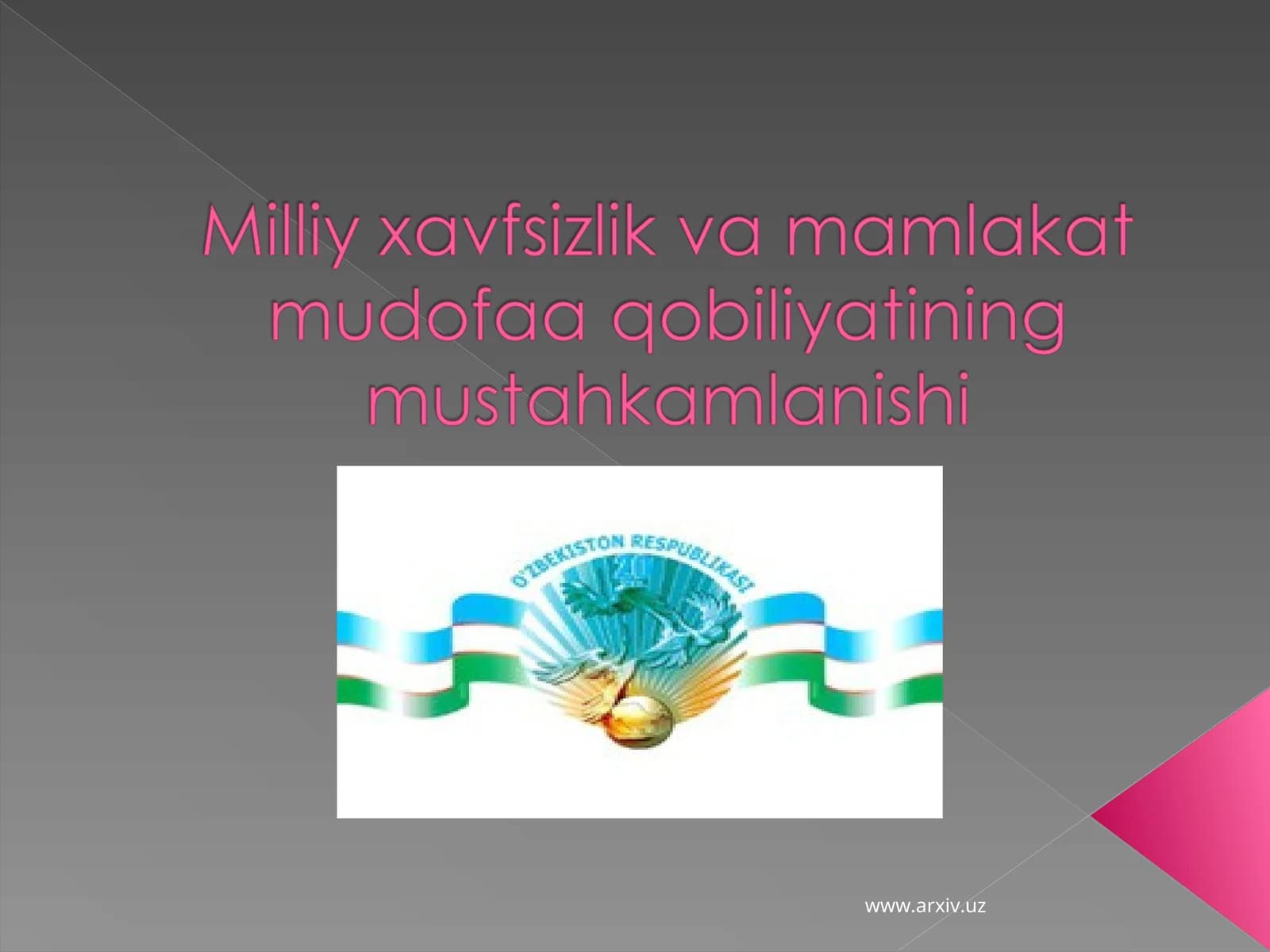 O`zbekiston Qurolli kuchlari – xavfsizlikning tayanchi