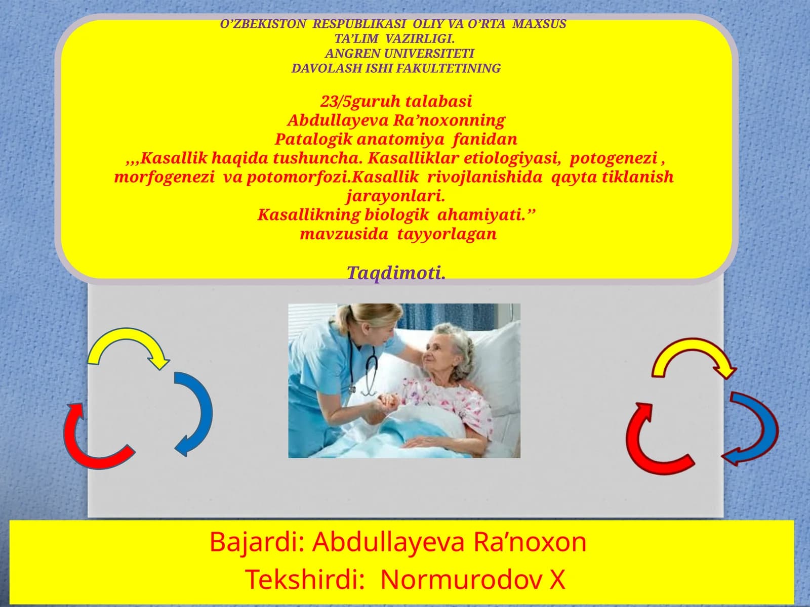 Kasallikhaqida Tushuncha