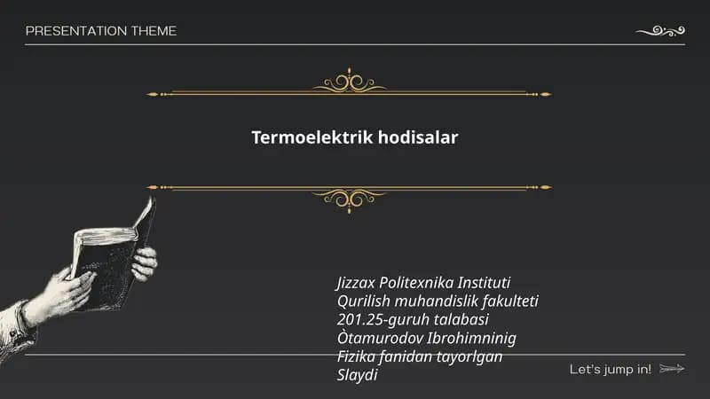 Termoelektrik hodisalar