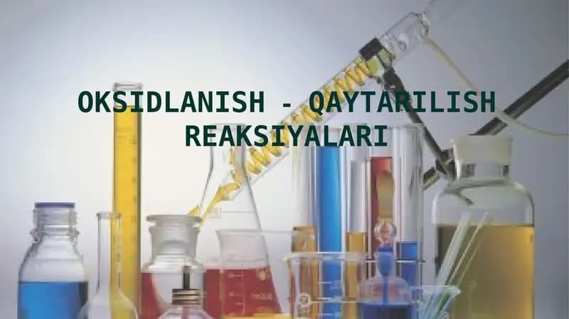 OKSIDLANISH-QAYTARILISH REAKSIYALARI