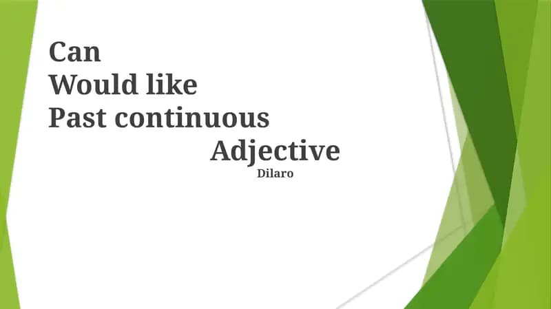 Modal Verbs of Desire