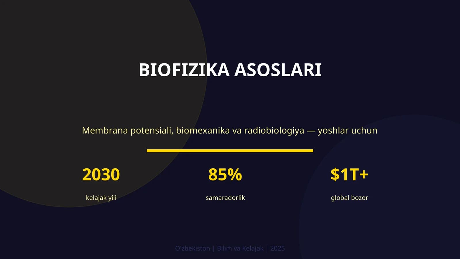 BIOFIZIKA ASOSLARI