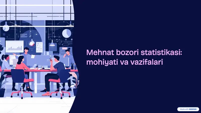 Mehnat bozori statistikasi: mohiyati va vazifalari
