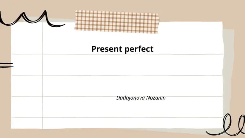 Present perfect