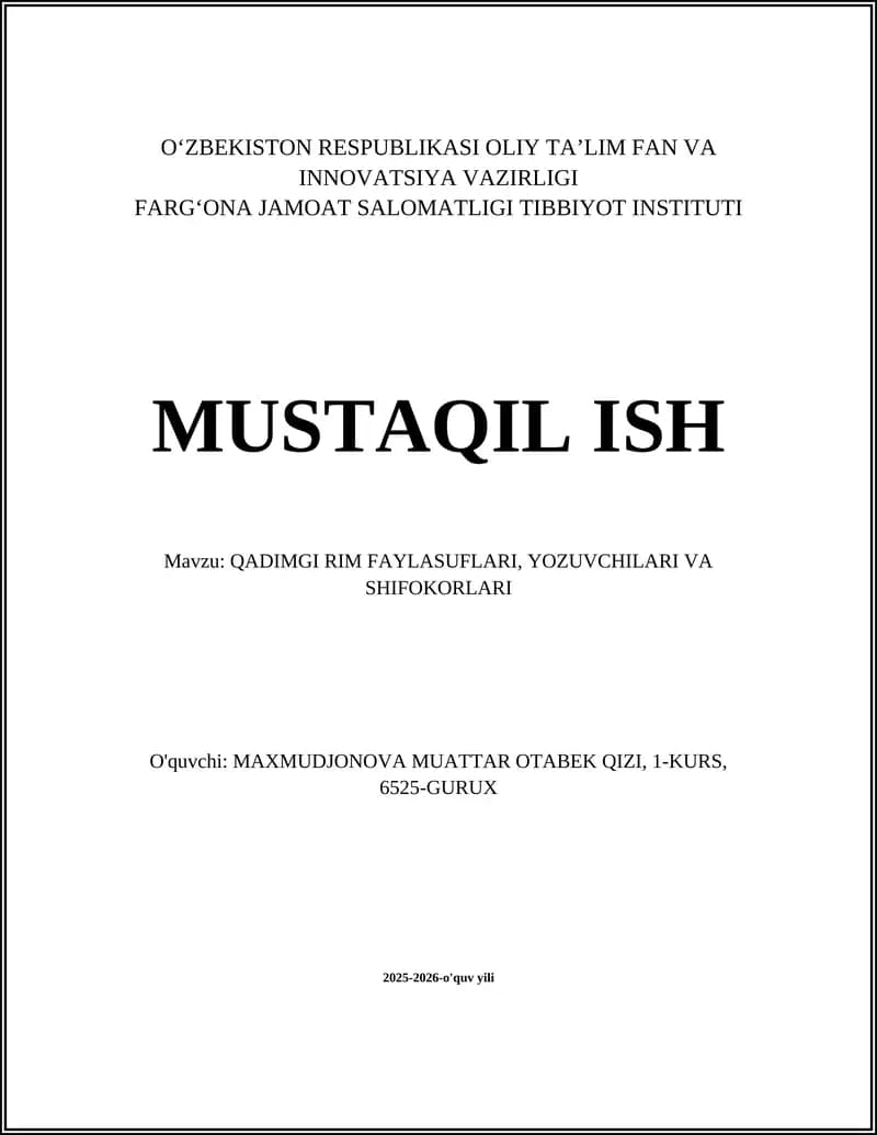 QADIMGI RIM FAYLASUFLARI, YOZUVCHILARI VA SHIFOKORLARI