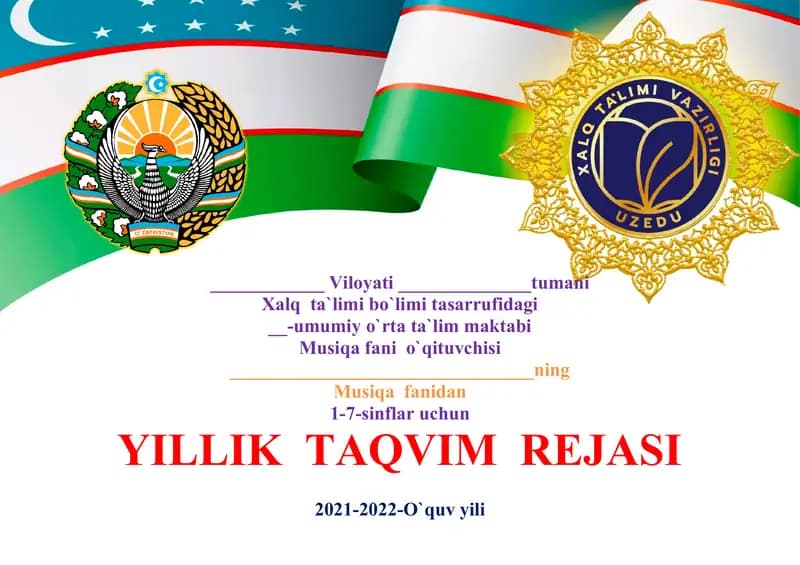 Yillik Taqvim Rejasi