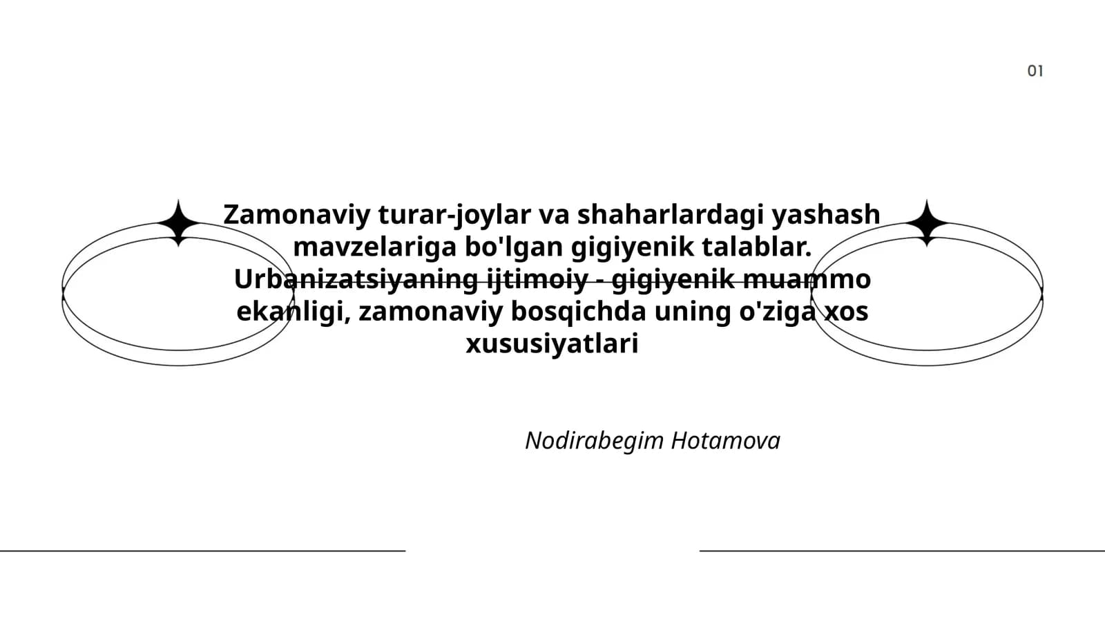 Zamonaviy turar-joylar va shaharlardagi yashash mavzelariga bo'lgan gigiyenik talablar