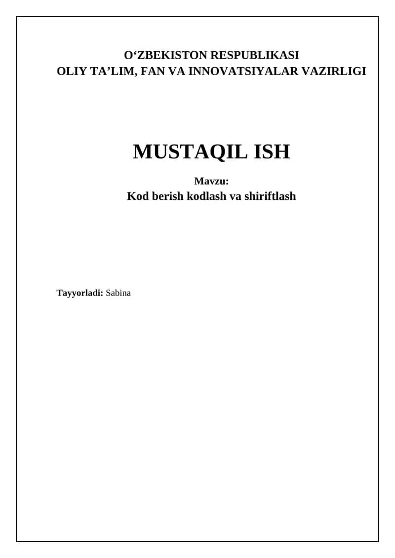 Asoslar va Bog'liqlik