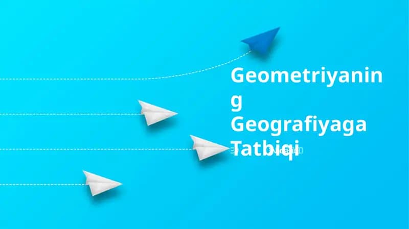 Geometriyaning Geografiyaga Tatbiqi