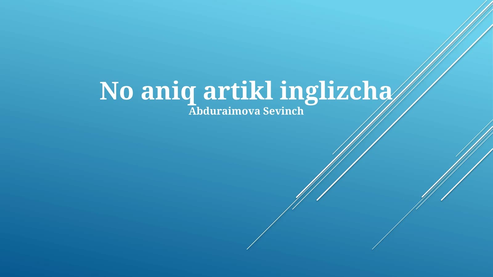 Aniq artikl inglizcha