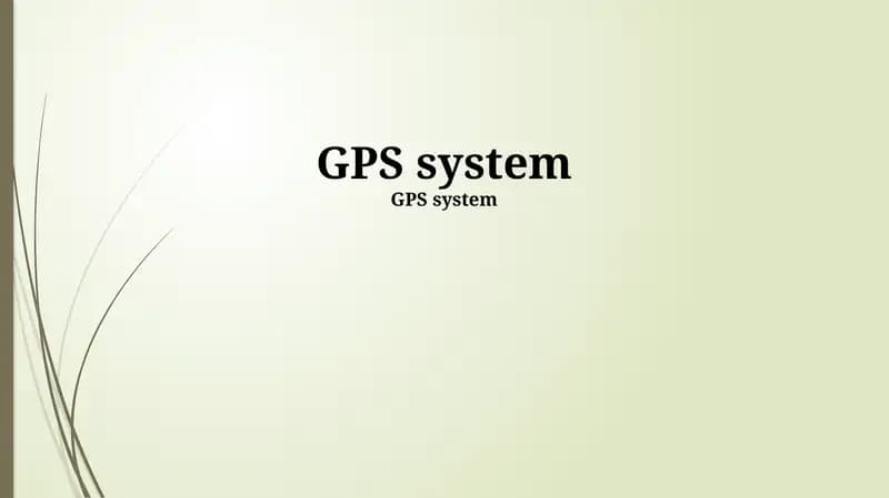 GPS system