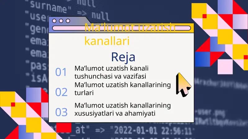 Ma'lumot uzatish kanallari