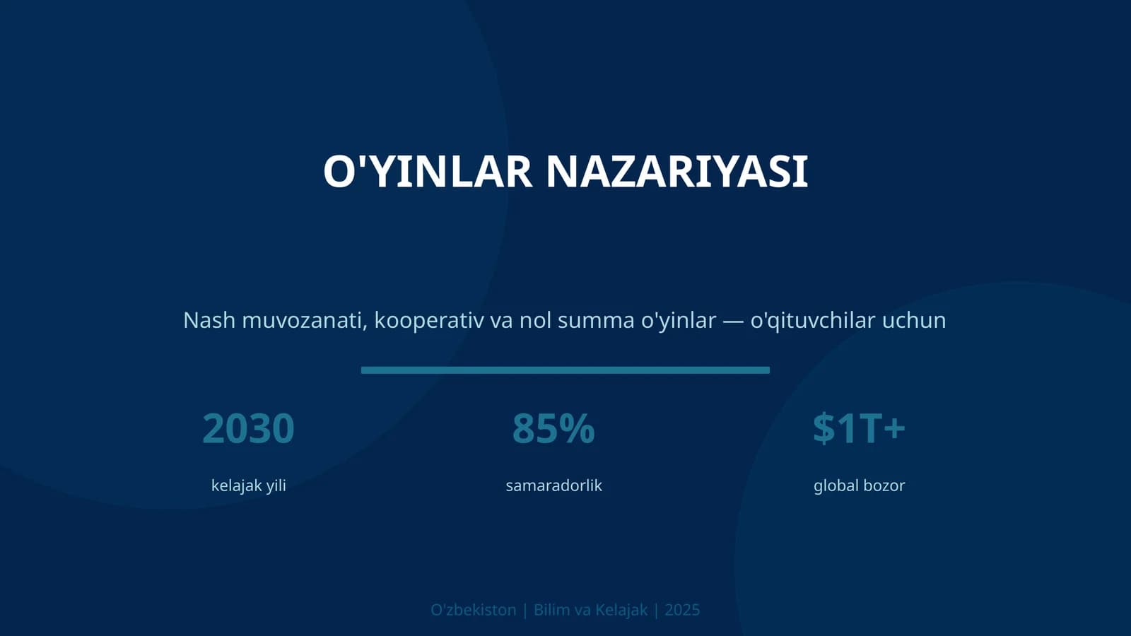 O'YINLAR NAZARIYASI