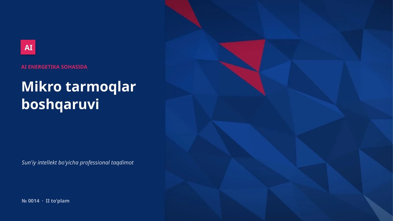 AI ENERGETIKA SOHASIDA