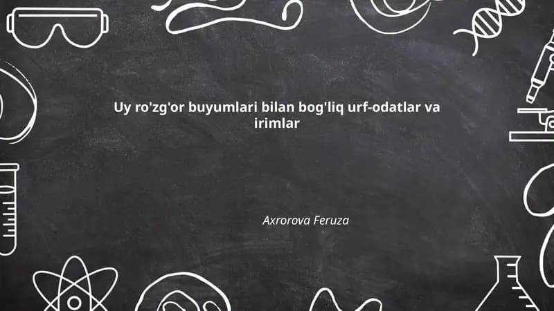 Eshik va eshik tutqichi bilan bog'liq urf-odatlar