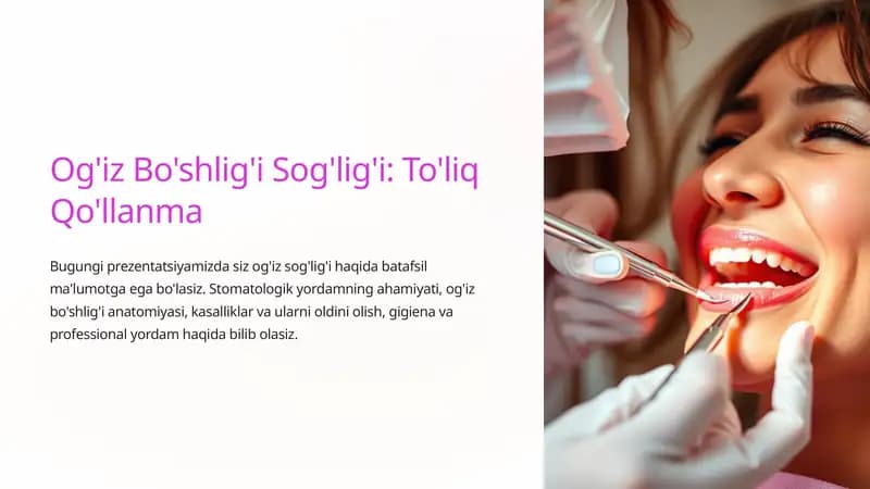 Og`iz bo`shlig`i sog`lig`i