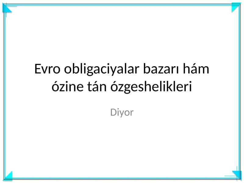Evro obligaciyalar bazarı