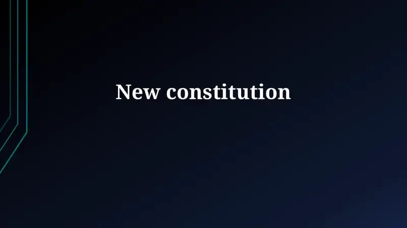 New constitution