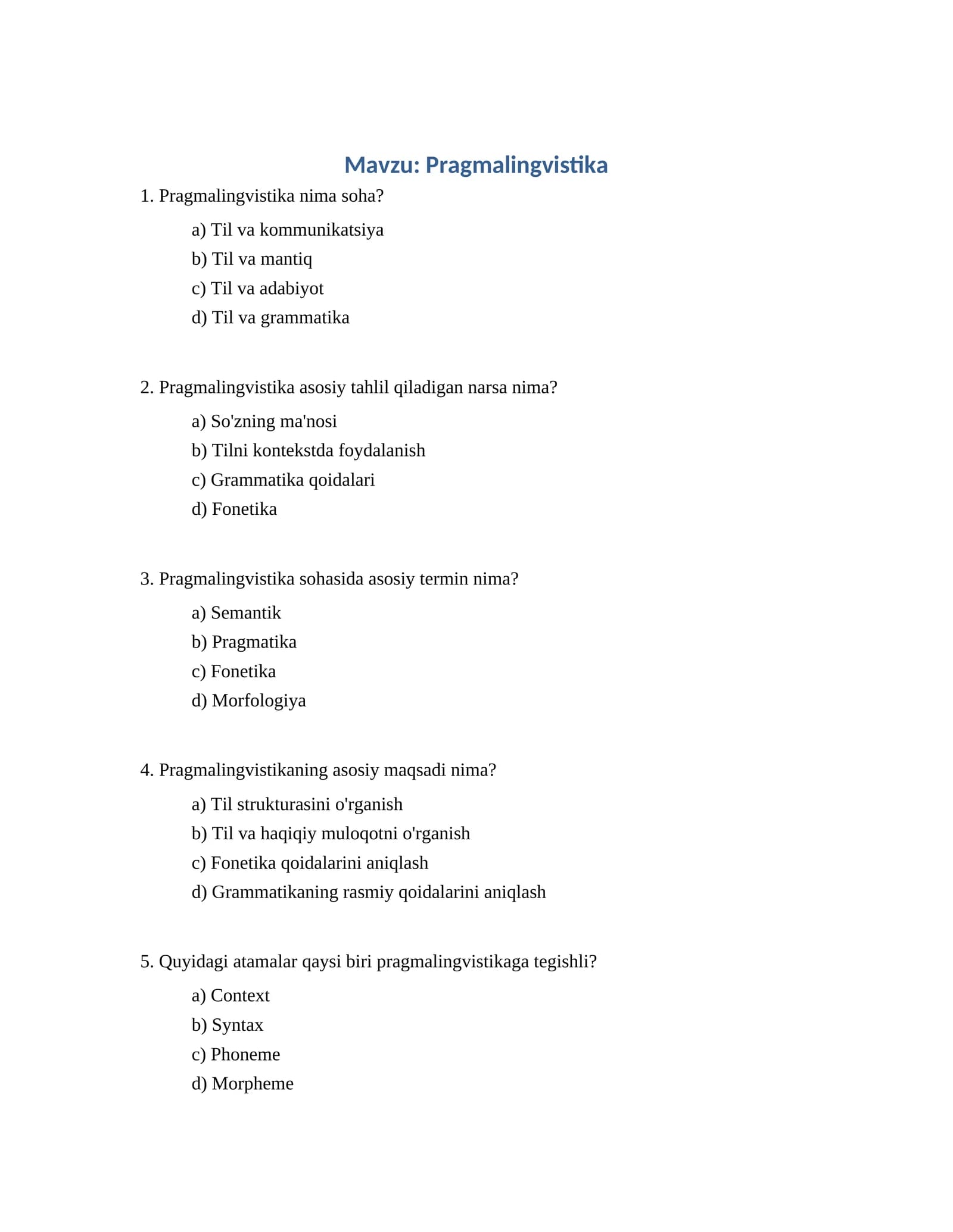 Pragmalingvistika