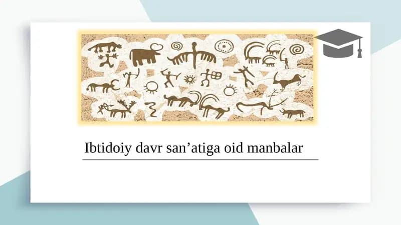 Ibtidoiy davr san’atiga oid manbalar
