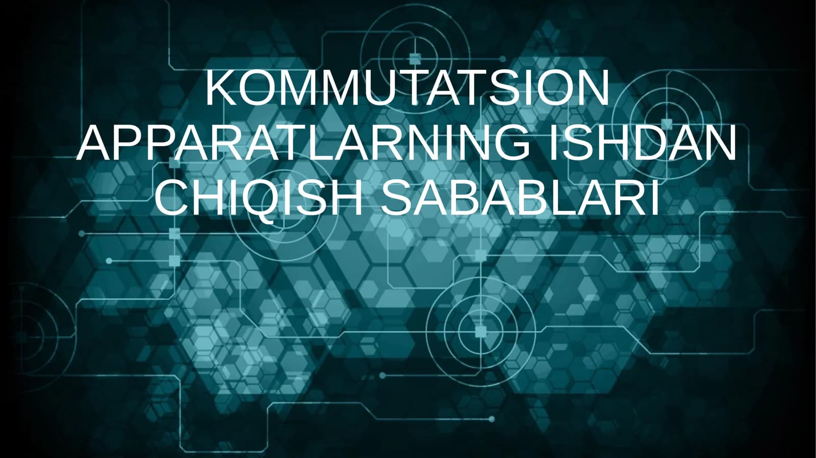 Kommutsatsion apparatlarning ishdan chiqish sabablari