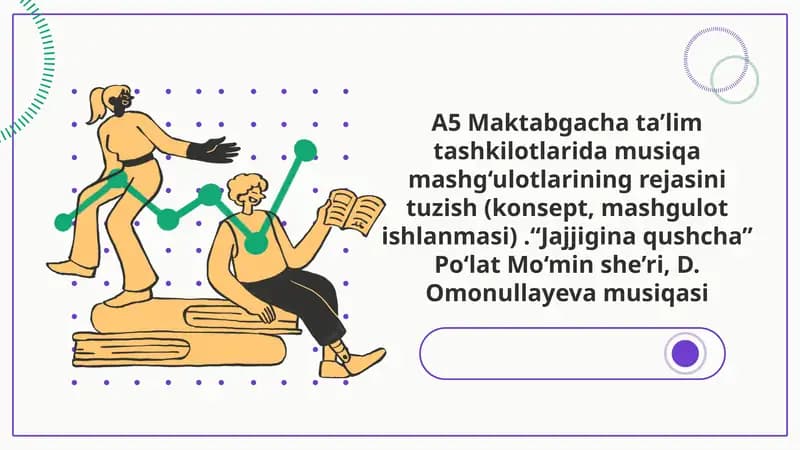 "A5 Maktabgacha ta’lim tashkilotlari da musiqa mashg‘ulotlarining rejasi"