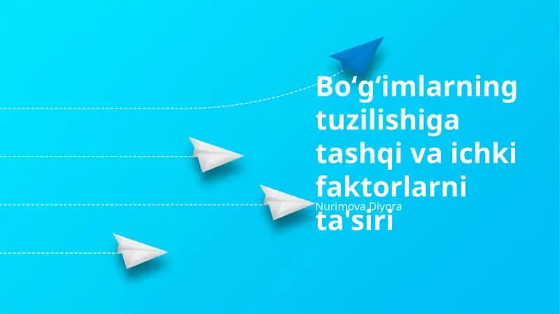 Bo'g'imlar tuzilishiga tashqi va ichki faktorlarni ta'siri